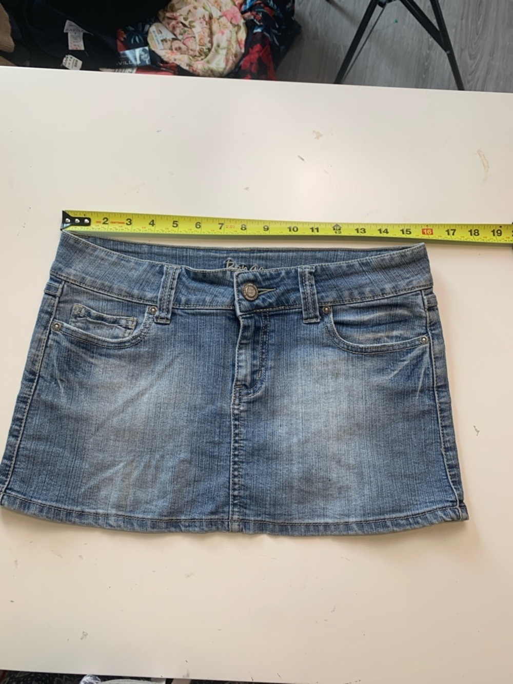 BONGO Vintage Light Blue Denim Bronze Metal Detail - Picture 4 of 10